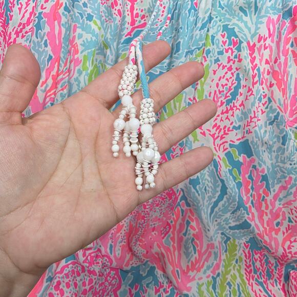 Rare Lilly Pulitzer Beaded Coleman Caftan Let's Cha Cha Size Large - Picture 8 of 10